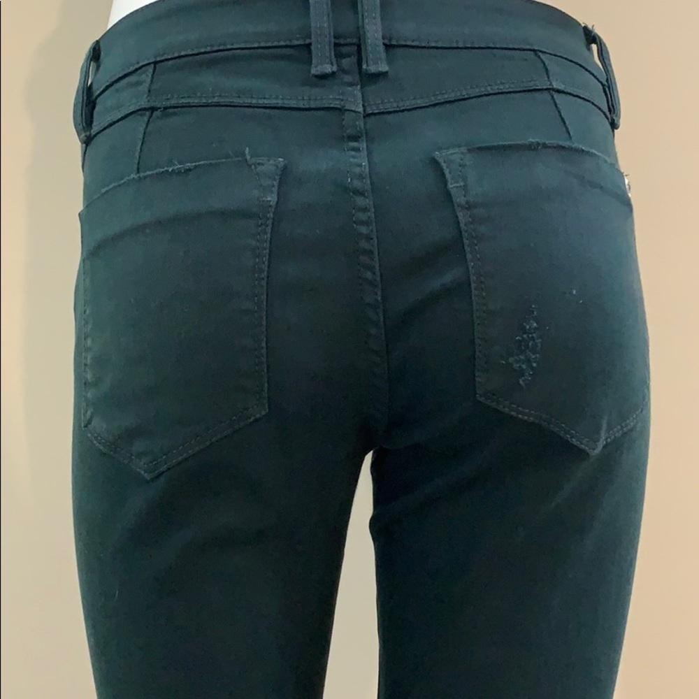 Bebe Dark Green Heartbreaker Skinny Jean